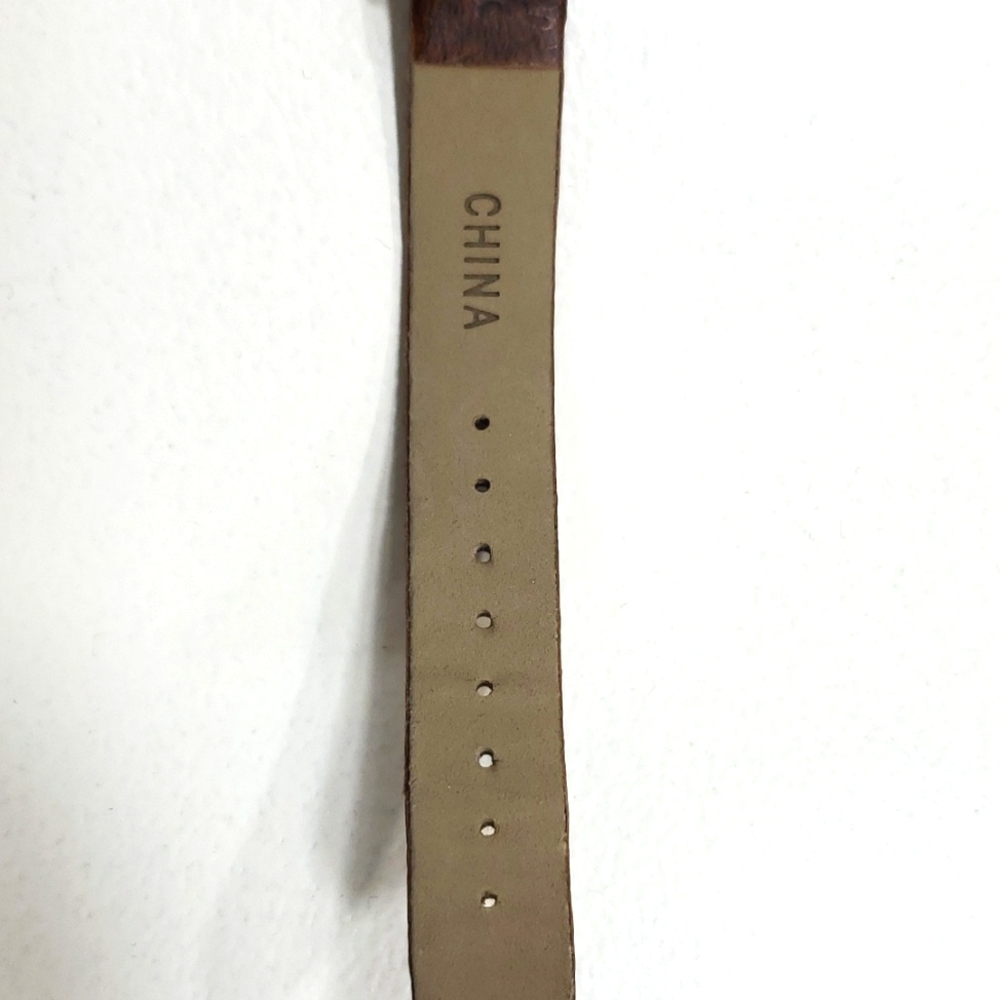 Nine West Watch Rectangular Silvertone Brown Tool… - image 6